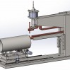 Установка точечной сварки изделий цилиндрической формы из жаропрочной нержавеющей стали толщиной 3+5+2 с полезным вылетом  1200 мм